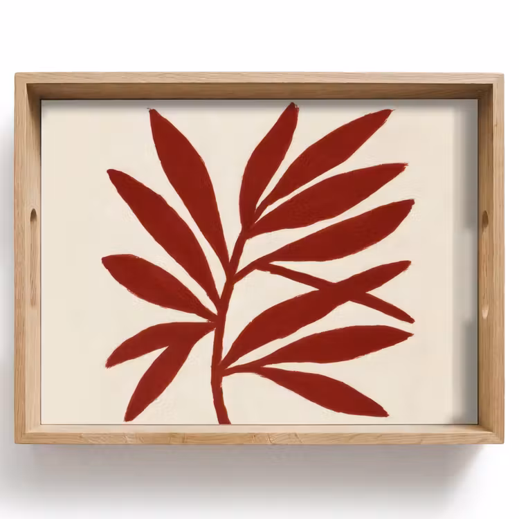 Dienblad - Tak - Bladeren - Rood — 1