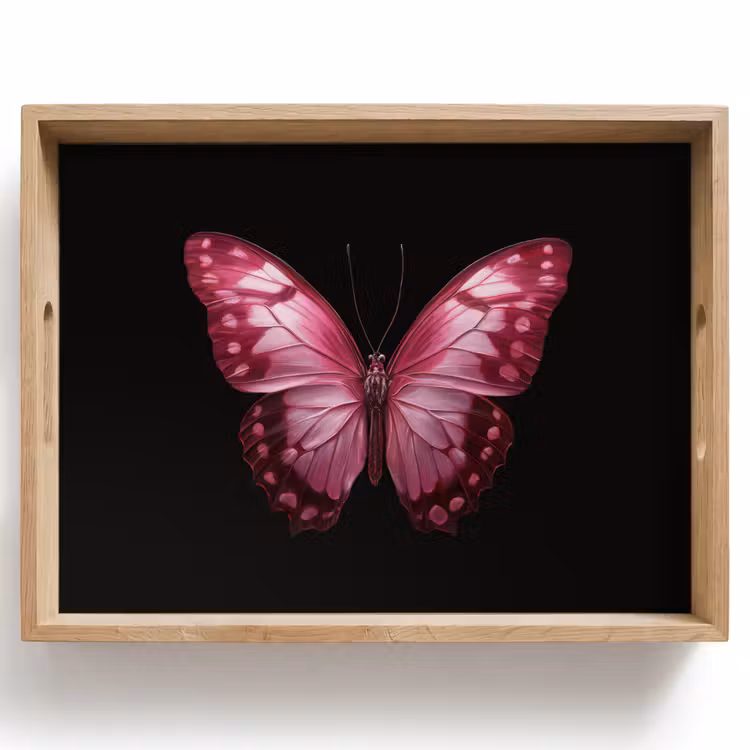 Dienblad - Vlinder - Fuchsia - Grafisch — 1