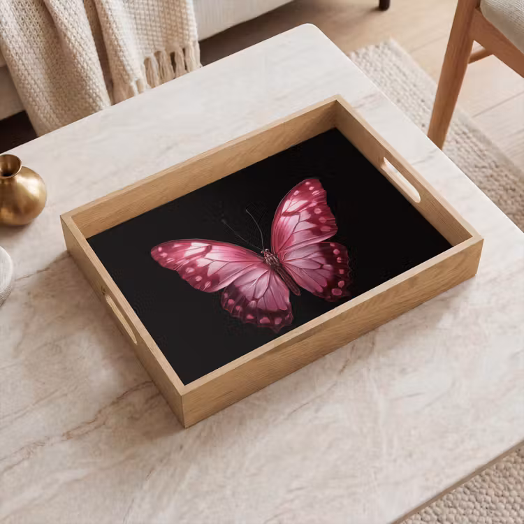Dienblad - Vlinder - Fuchsia - Grafisch — 2