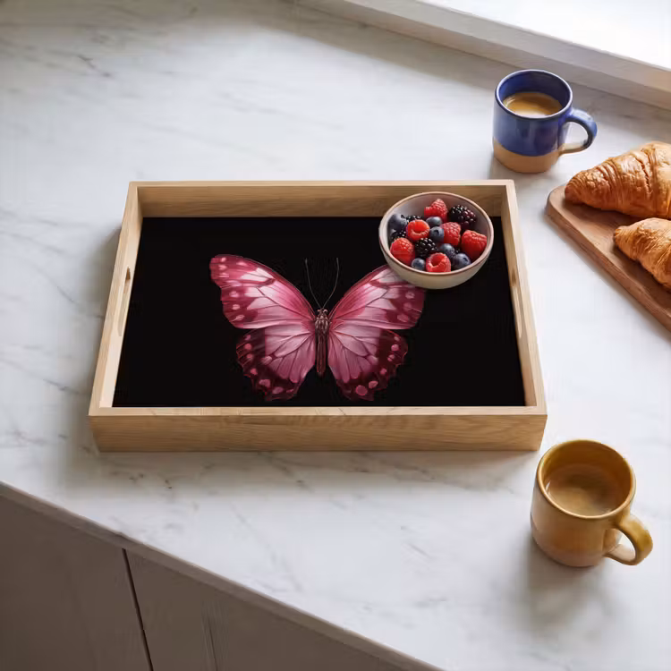 Dienblad - Vlinder - Fuchsia - Grafisch — 4