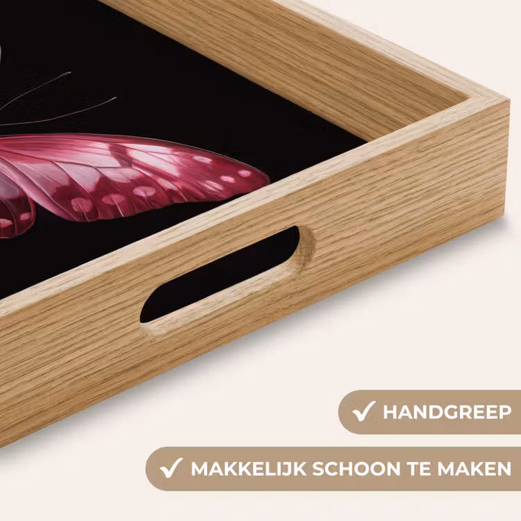 Dienblad - Vlinder - Fuchsia - Grafisch — 5