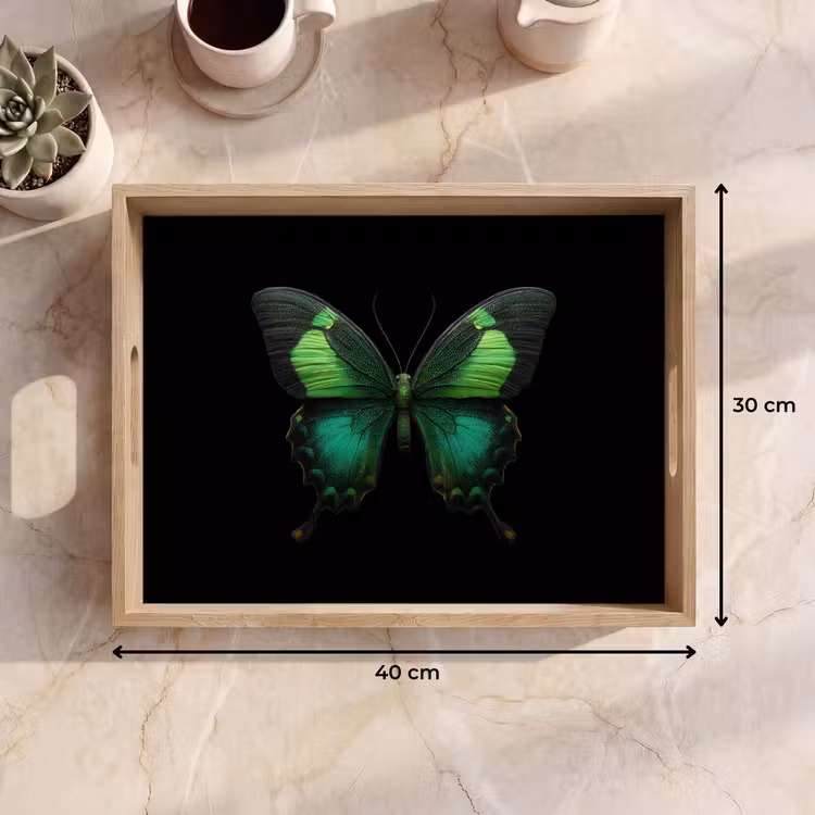 Dienblad - Vlinder - Groen - Opvallend — 9