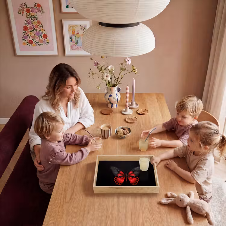 Dienblad - Vlinder - Rood - Contrast — 7