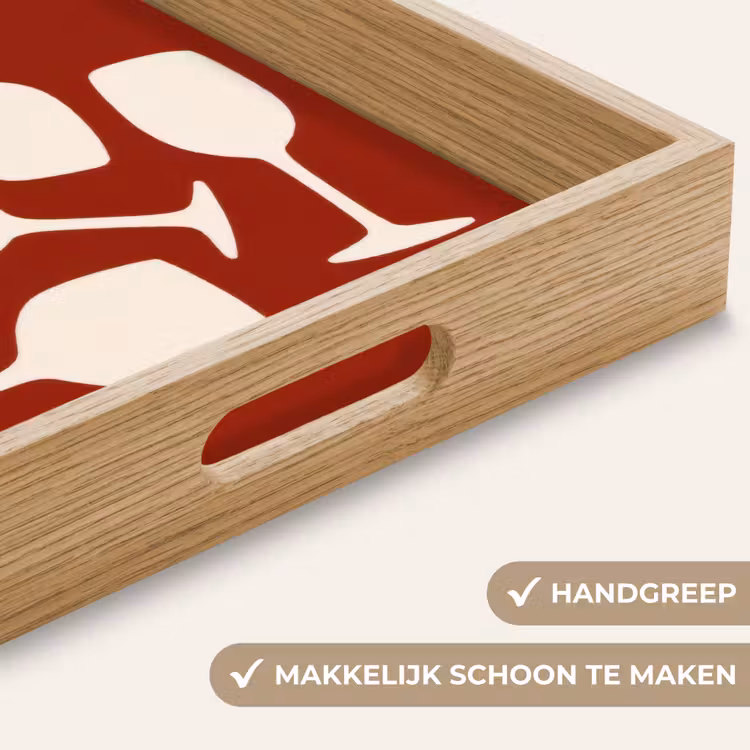 Dienblad - Wijnglazen - Silhouetten - Wit — 5