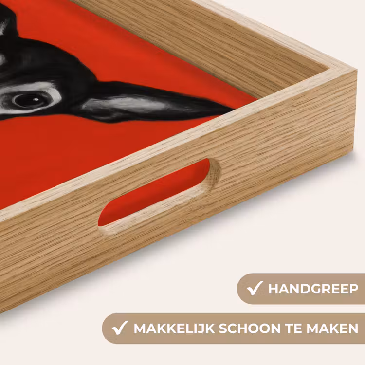 Dienblad - Windhond - Minimalistisch - Rood — 5