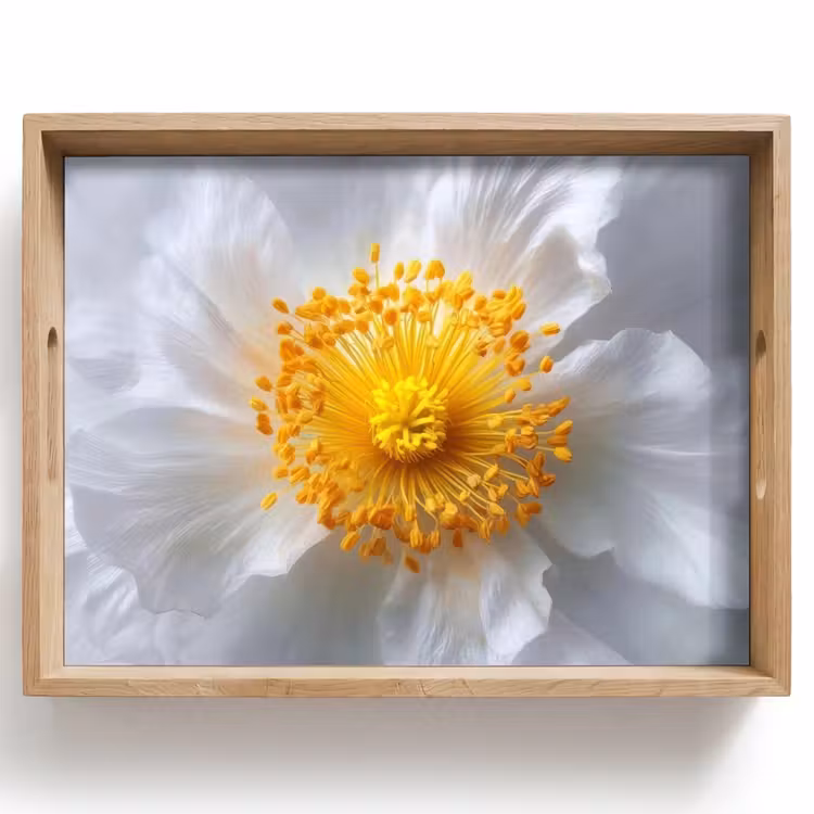 Dienblad - Wit - Bloem - Elegant — 1