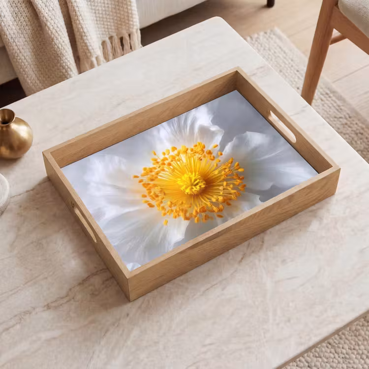 Dienblad - Wit - Bloem - Elegant — 2