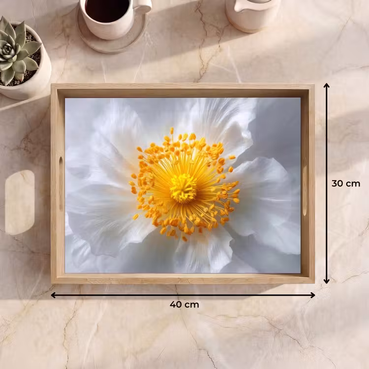 Dienblad - Wit - Bloem - Elegant — 9