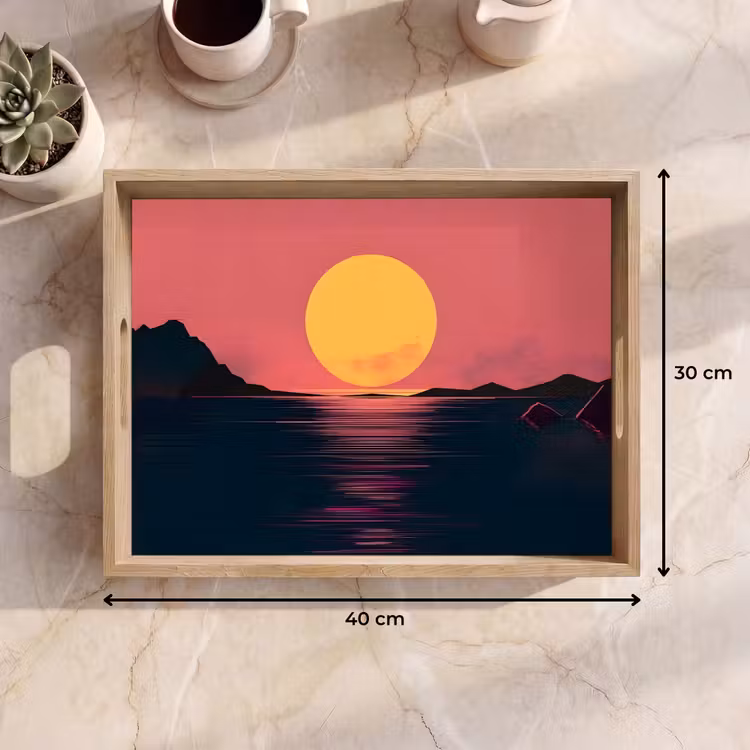 Dienblad - Zon - Geel - Bergen - Water — 9