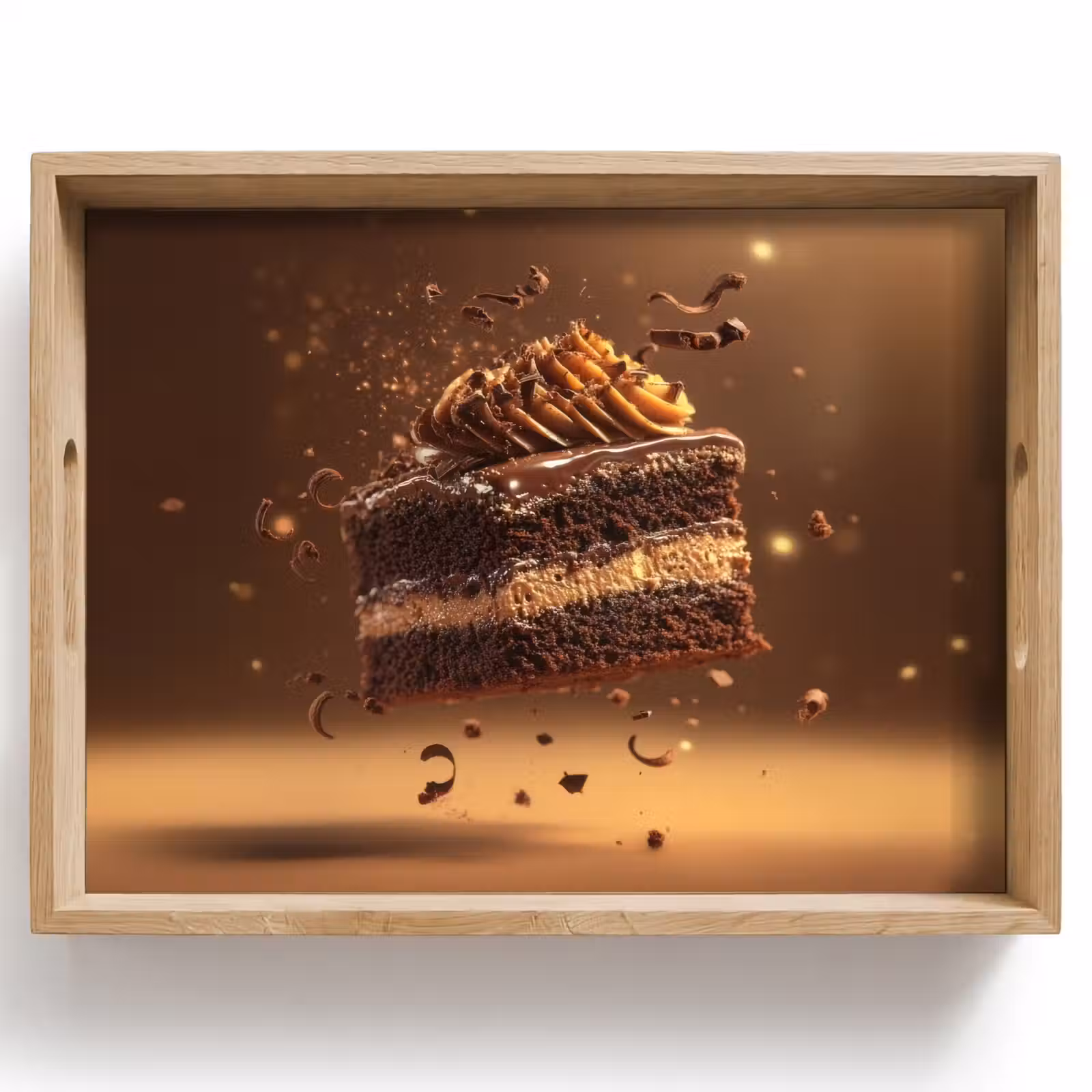 Dienblad - Taart - Chocolade - Eten - Brownie — 1