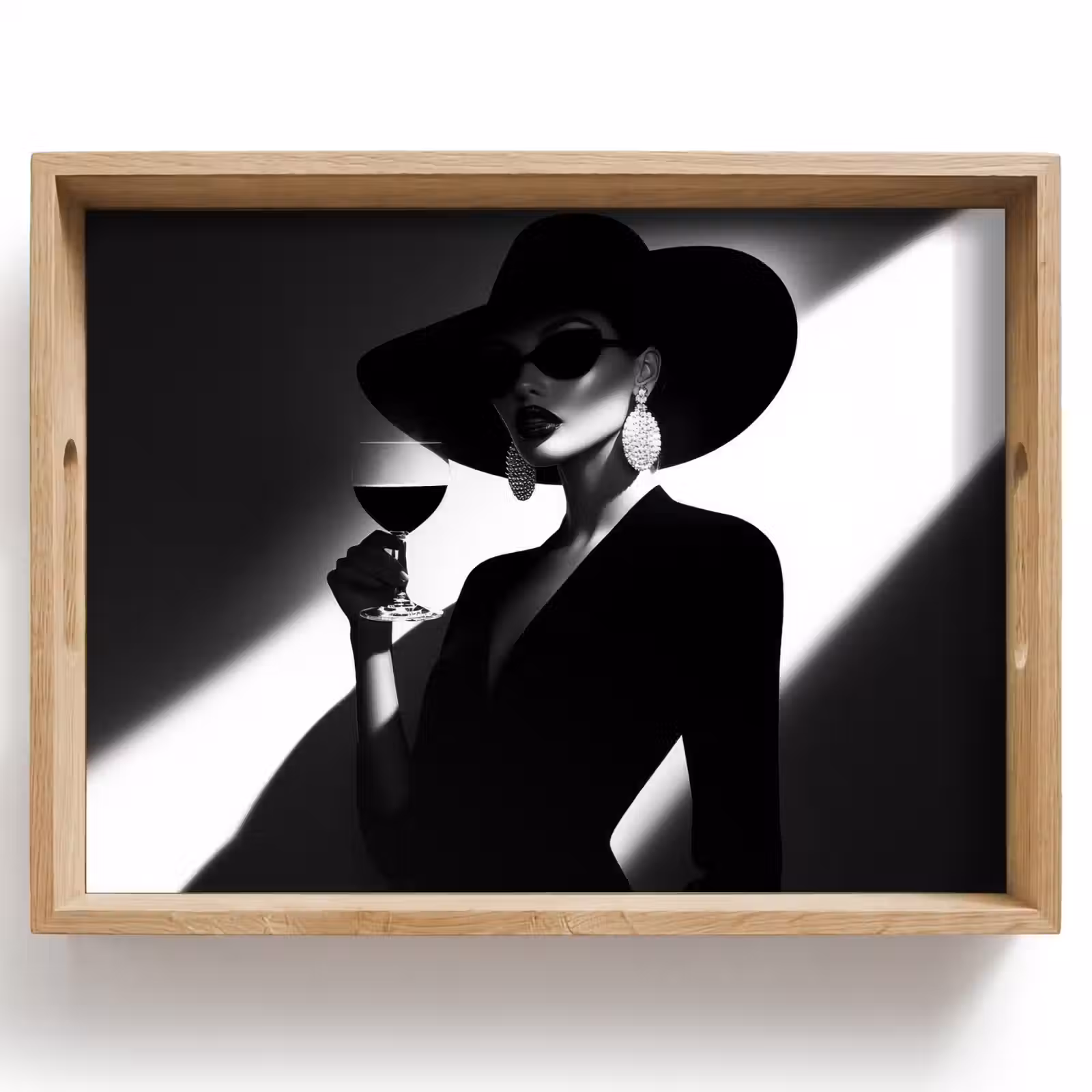 Dienblad - Vrouw - Wijn - Chic — 1