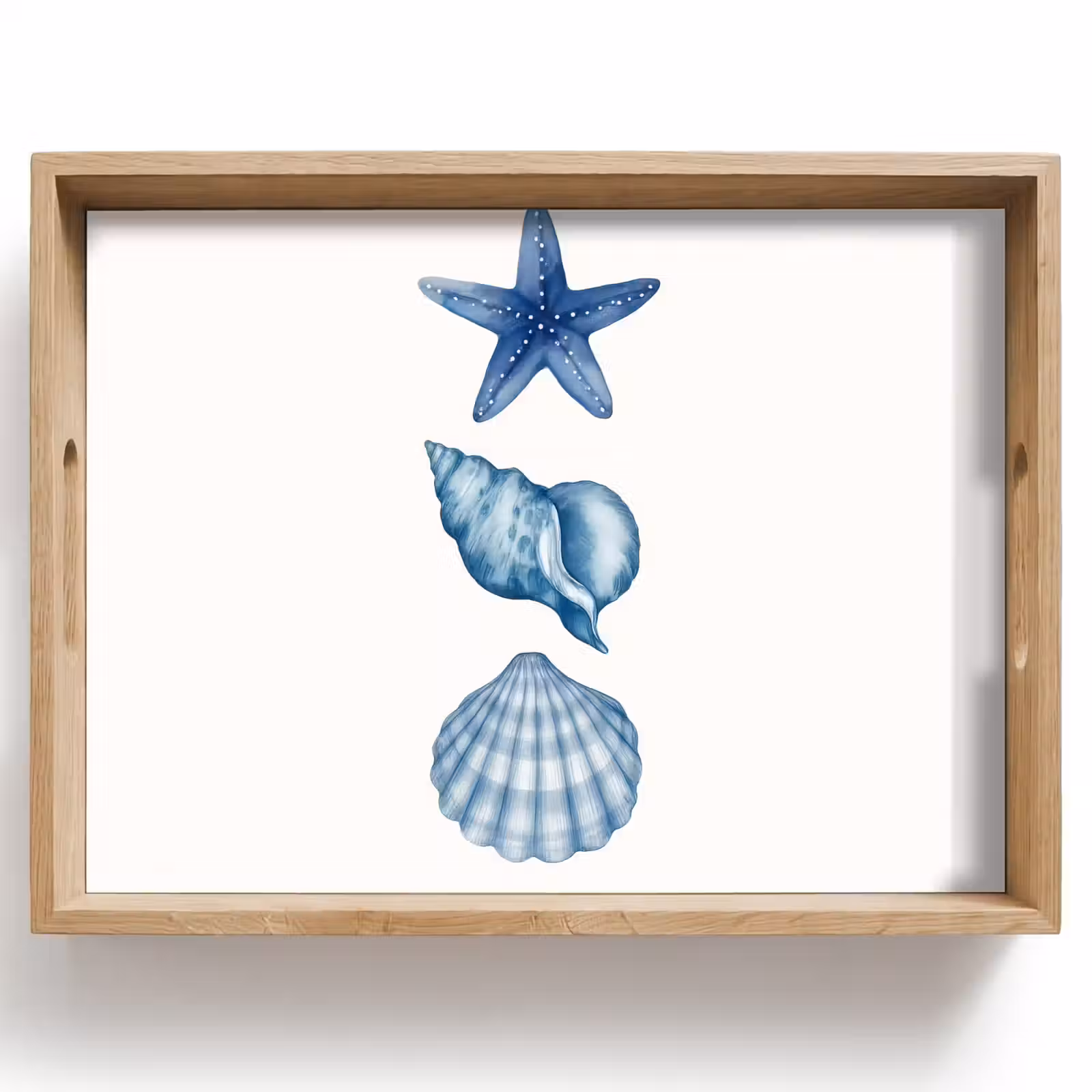 Dienblad - Zeester - Schelpen - Blauw — 1