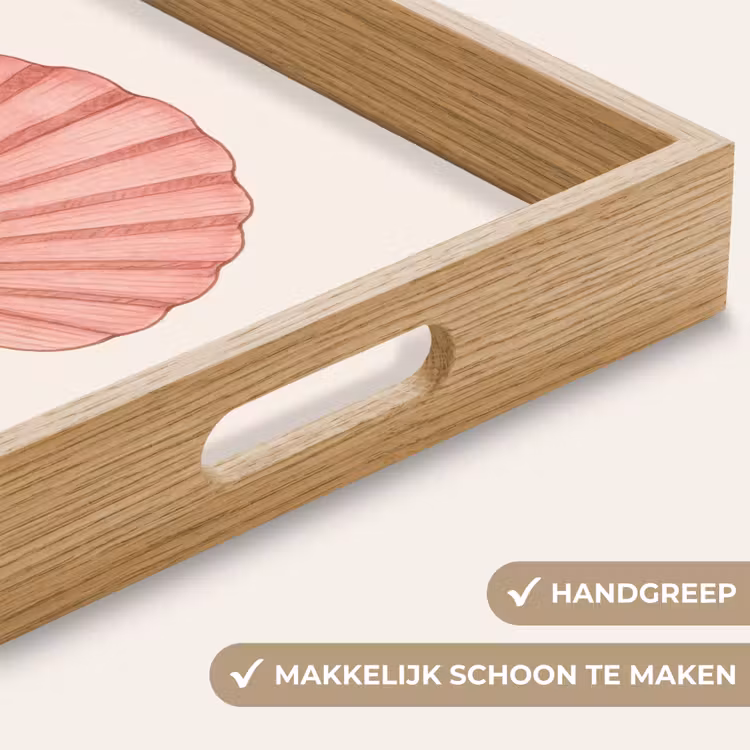 Dienblad - Schelp - Roze - Ribbels — 5