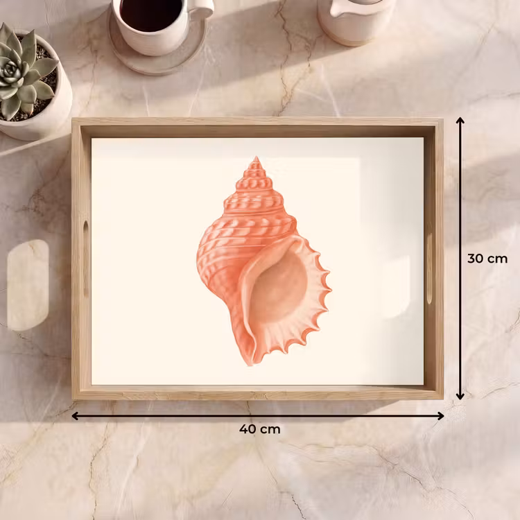 Dienblad - Schelp - Roze - Structuur — 9