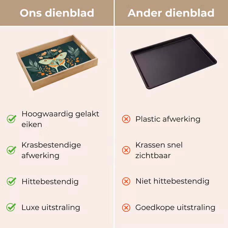 Dienblad - Sierlijk - Vlinder - Groen - Bladeren — 3