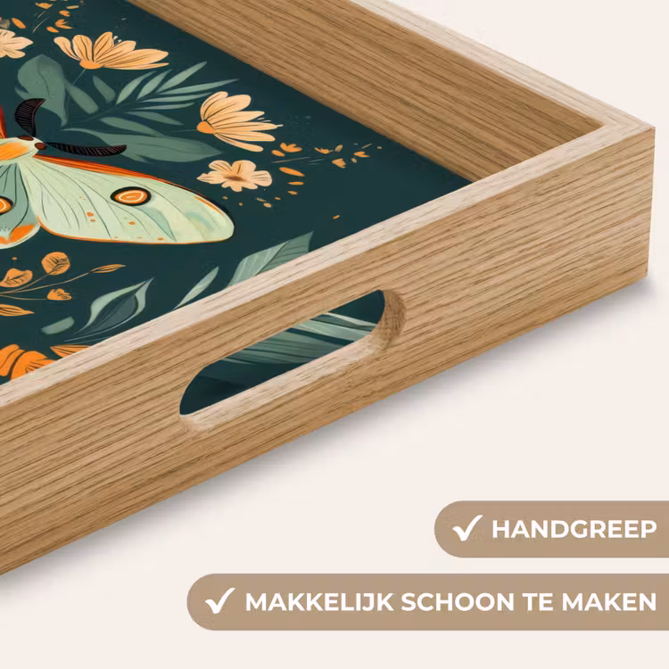 Dienblad - Sierlijk - Vlinder - Groen - Bladeren — 5