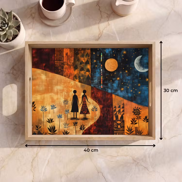 Dienblad - Silhouetten - Abstract - Zon - Maan — 9