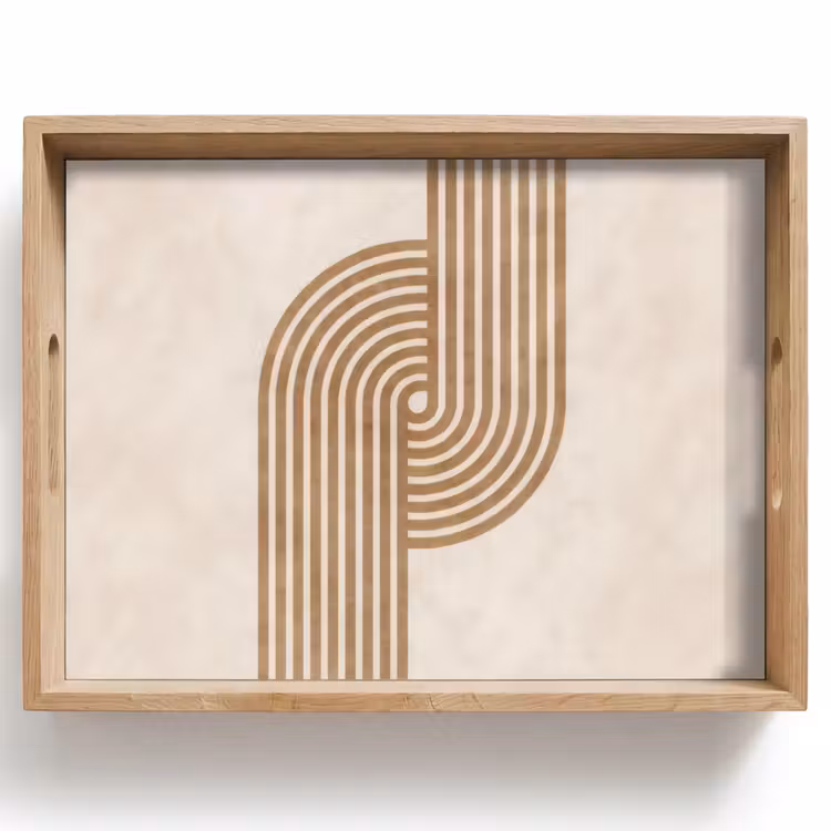 Dienblad - Symmetrische bocht - Koperkleurig — 1