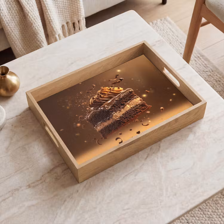 Dienblad - Taart - Chocolade - Eten - Brownie — 2