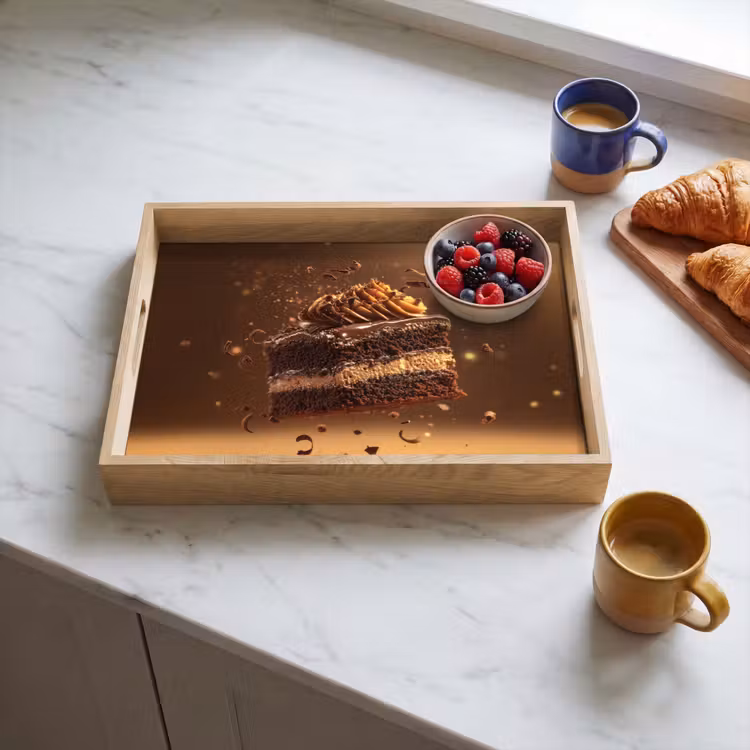 Dienblad - Taart - Chocolade - Eten - Brownie — 4