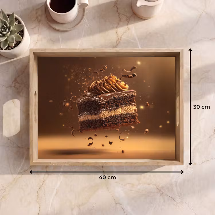Dienblad - Taart - Chocolade - Eten - Brownie — 9