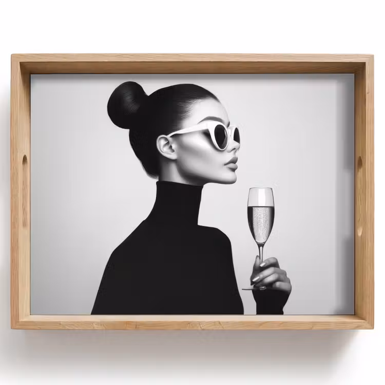 Dienblad - Vrouw - Champagne - Modern — 1