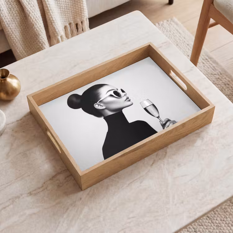 Dienblad - Vrouw - Champagne - Modern — 2