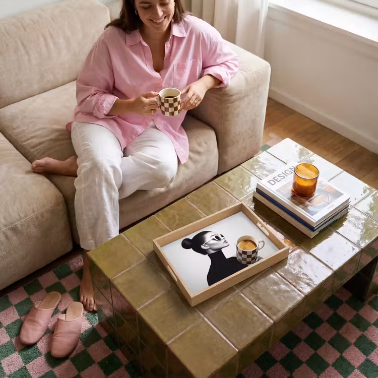 Dienblad - Vrouw - Champagne - Modern — 6
