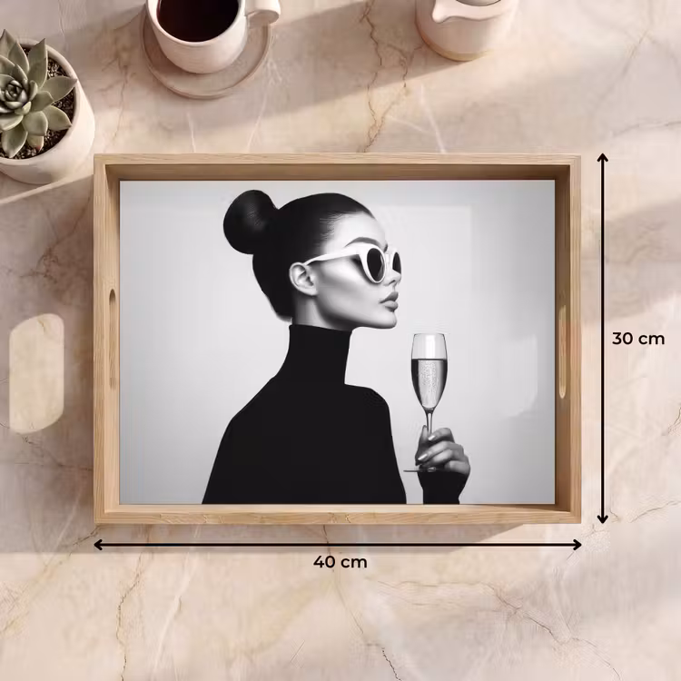 Dienblad - Vrouw - Champagne - Modern — 9