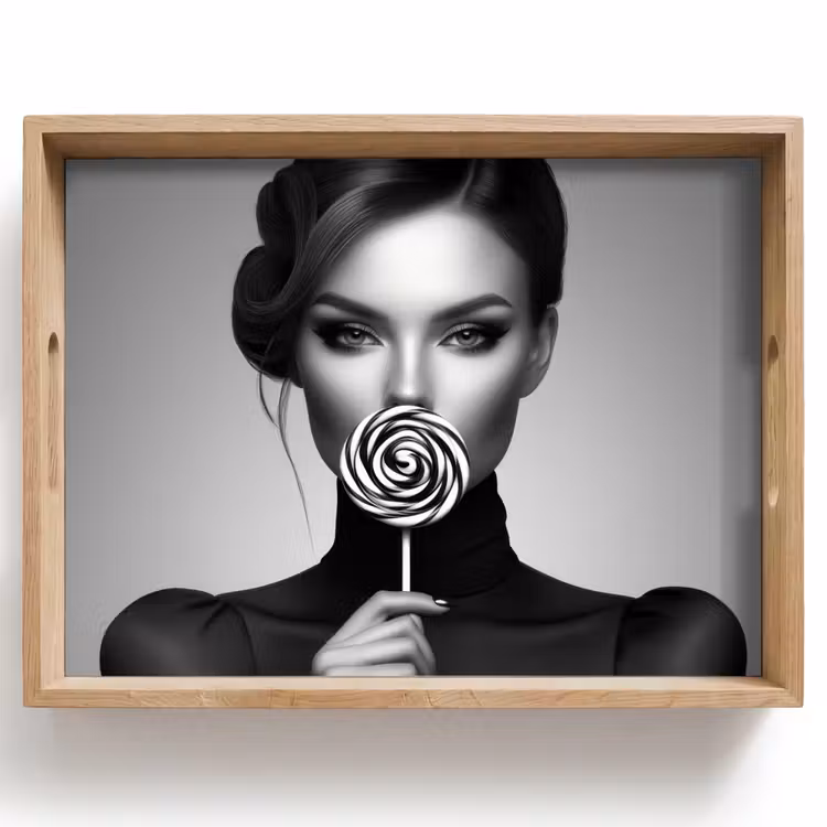 Dienblad - Vrouw - Lolly - Zwart — 1
