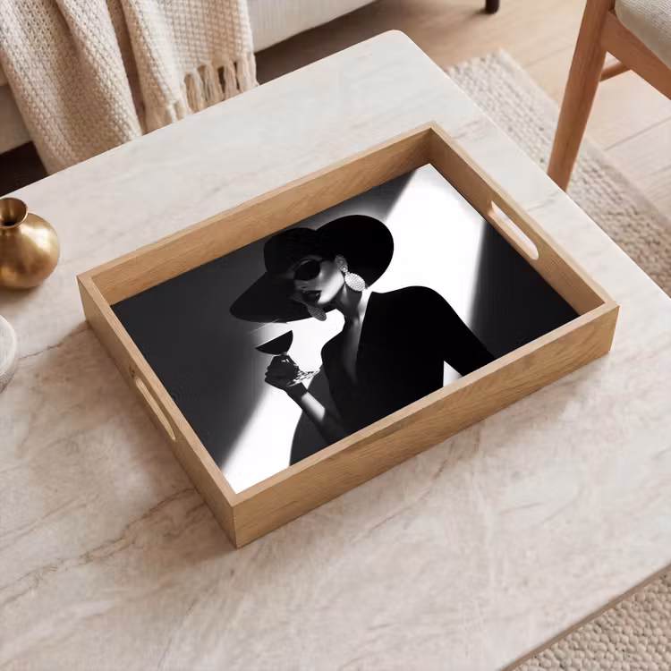 Dienblad - Vrouw - Wijn - Chic — 2