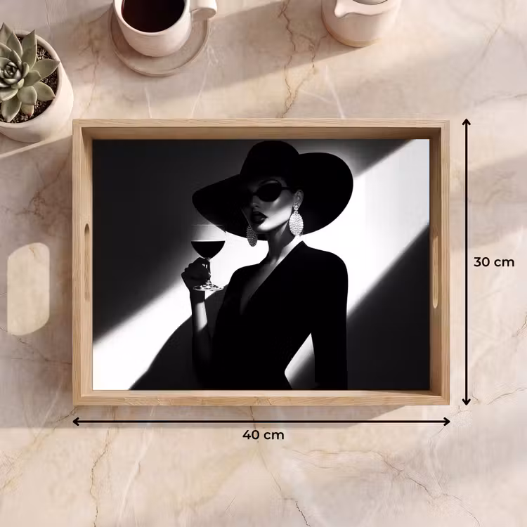Dienblad - Vrouw - Wijn - Chic — 9