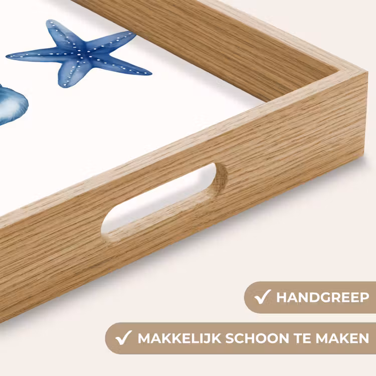 Dienblad - Zeester - Schelpen - Blauw — 5
