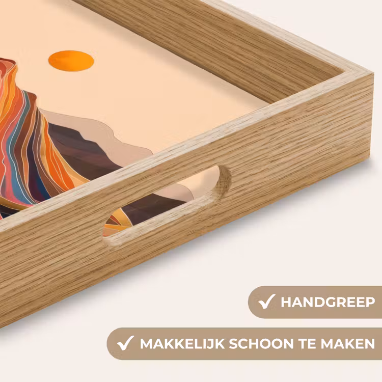 Dienblad - Zon - Kleurrijk landschap - Bergen — 5