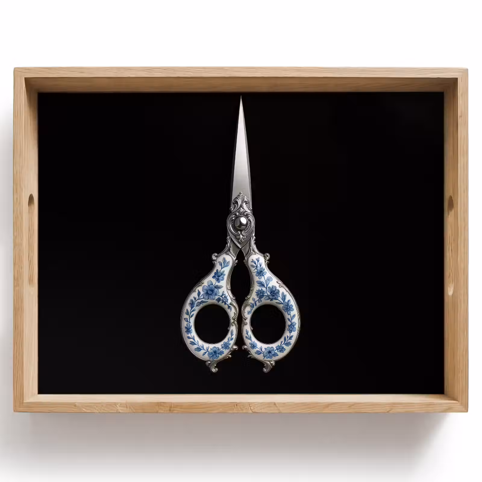 Dienblad - Schaar - Delfts blauw - Zwart — 1