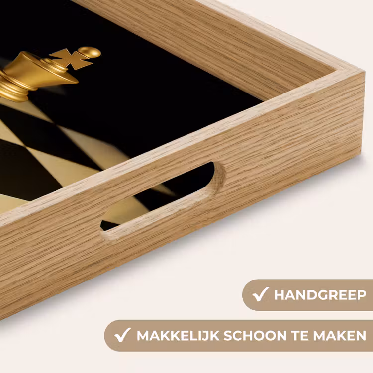 Dienblad - Schaakstuk - Koning - Schaakbord - Geblokt — 5