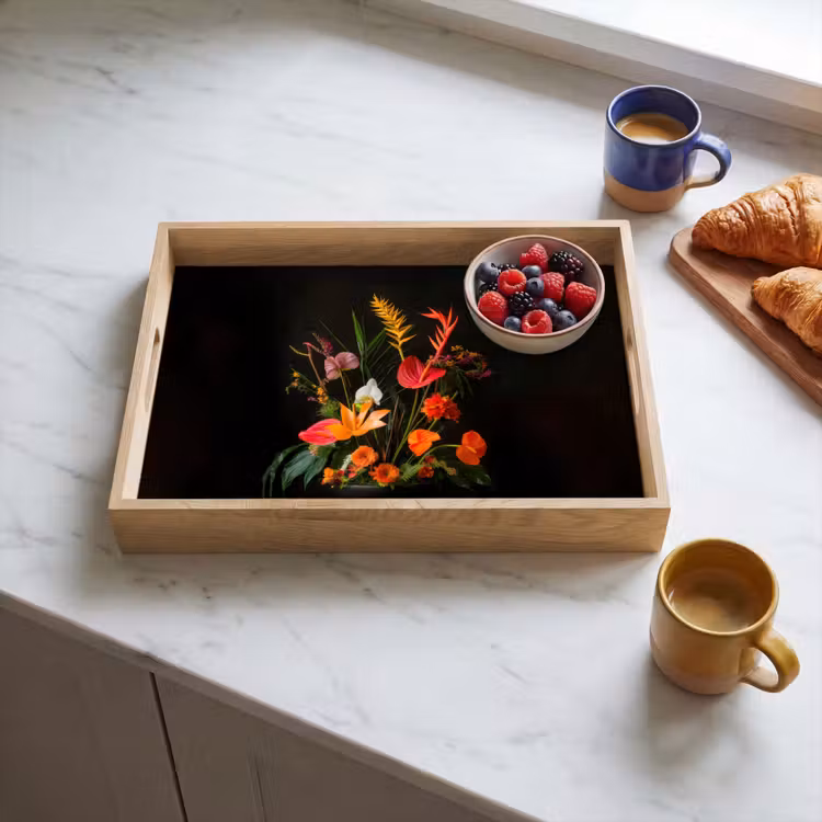 Dienblad - Schaal - Boeket - Bloemen — 4