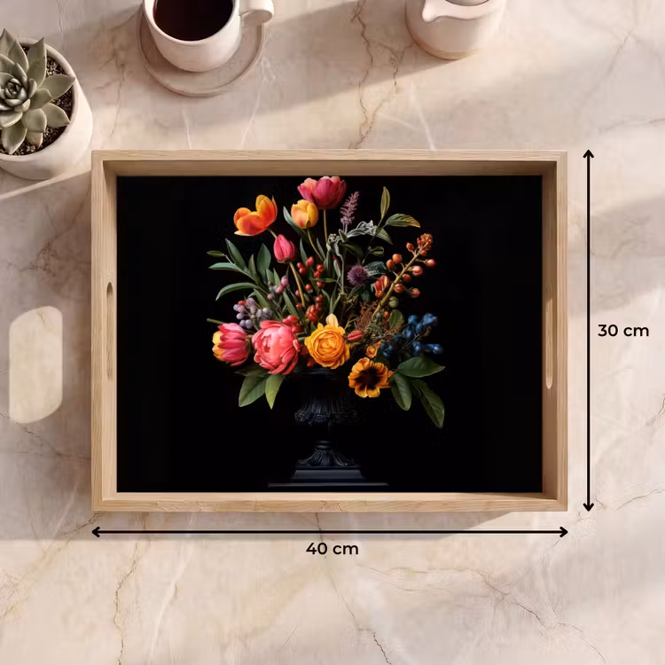 Dienblad - Tulpen - Bessen - Boeket - Vaas — 9