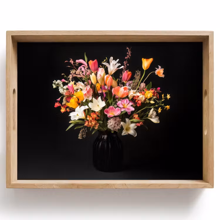 Dienblad - Vaas - Bloemen - Tulpen — 1