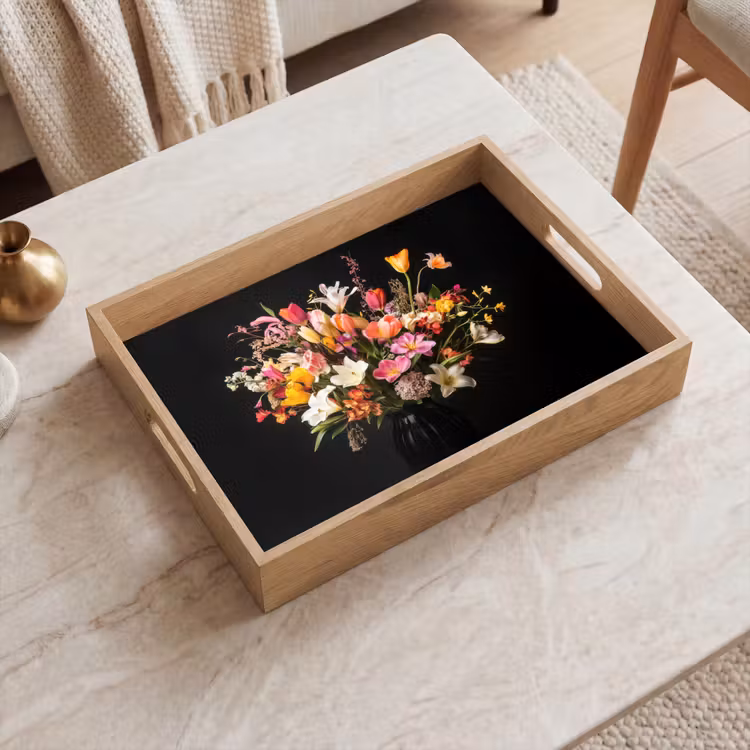 Dienblad - Vaas - Bloemen - Tulpen — 2