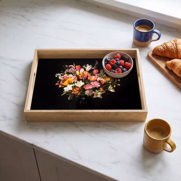 Dienblad - Vaas - Bloemen - Tulpen — 4