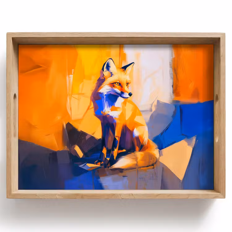 Dienblad - Vos - Oranje - Vormen - Abstract — 1