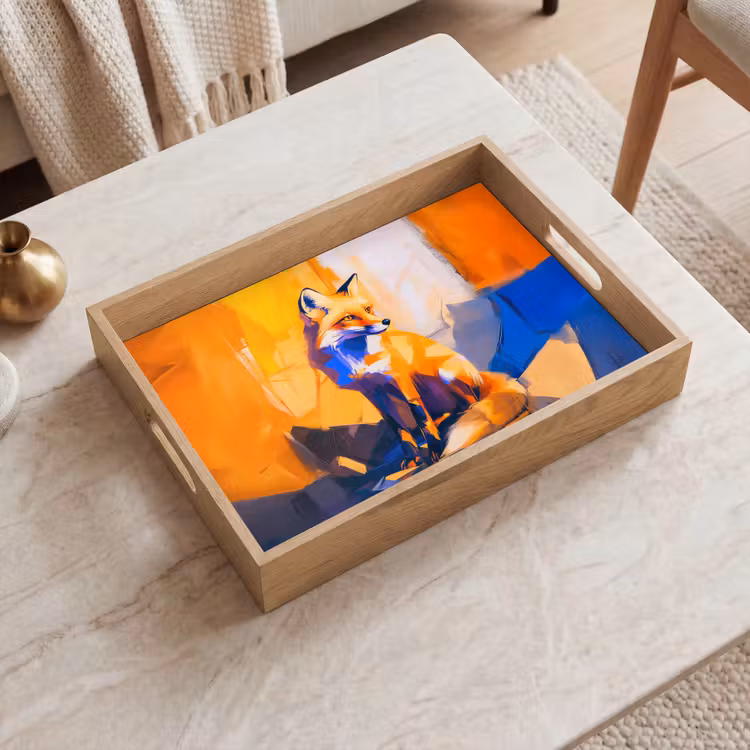 Dienblad - Vos - Oranje - Vormen - Abstract — 2