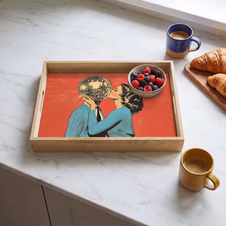 Dienblad - Vrouw - Retro - Discobal - Kus — 4