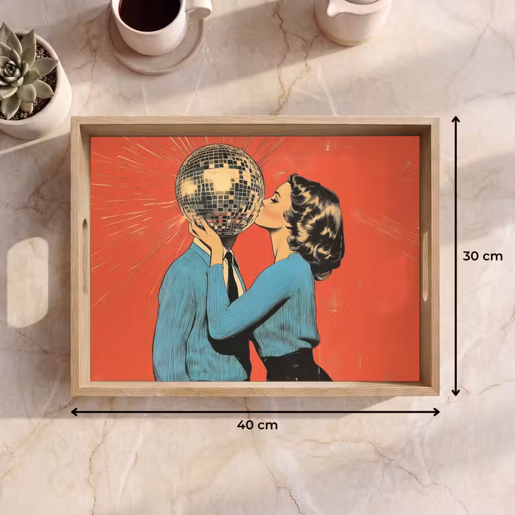 Dienblad - Vrouw - Retro - Discobal - Kus — 9