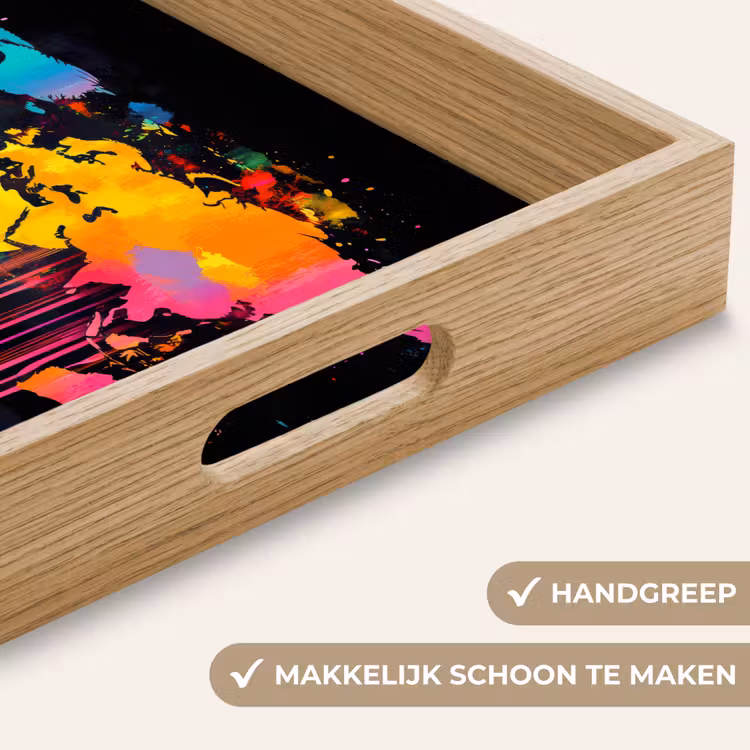 Dienblad - Wereldkaart - Verf - Kleurrijk - Graffiti - Wereld — 5