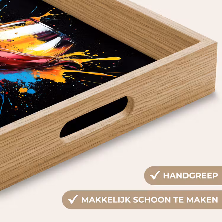 Dienblad - Wijn - Glas - Graffiti - Borrel - Rood - Verf — 5