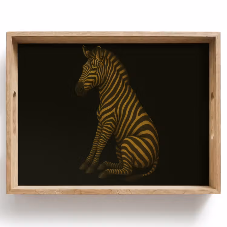 Dienblad - Zebra - Strepen - Goud — 1