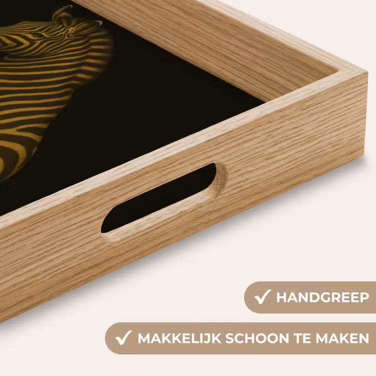 Dienblad - Zebra - Strepen - Goud — 5
