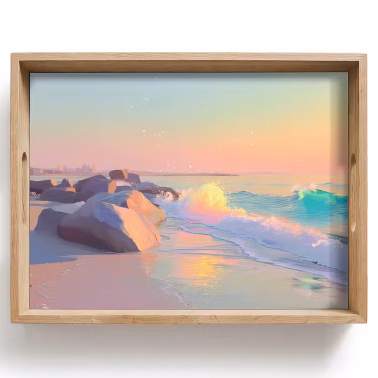 Dienblad - Zomerlicht - Strand - Fonkelende accenten — 1